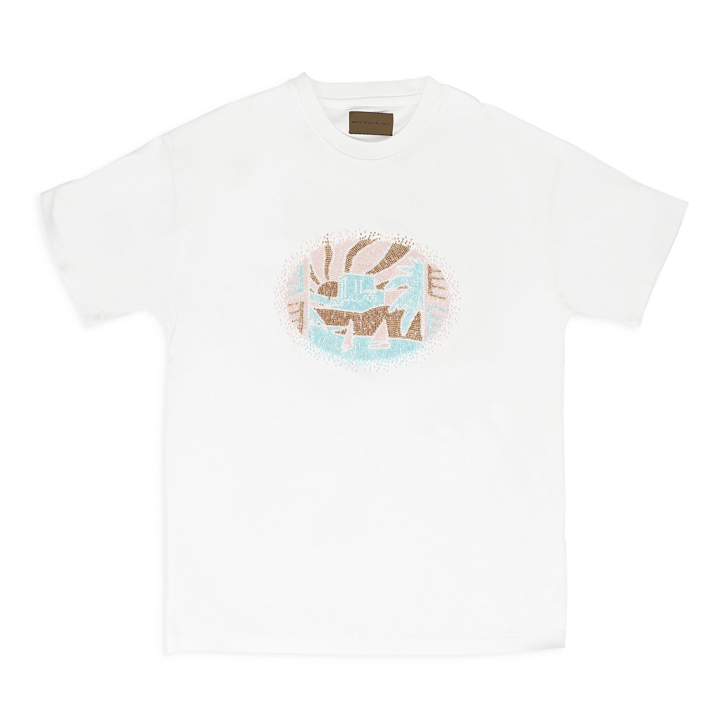 WHITE BEADED NILE RIVER T-SHIRT