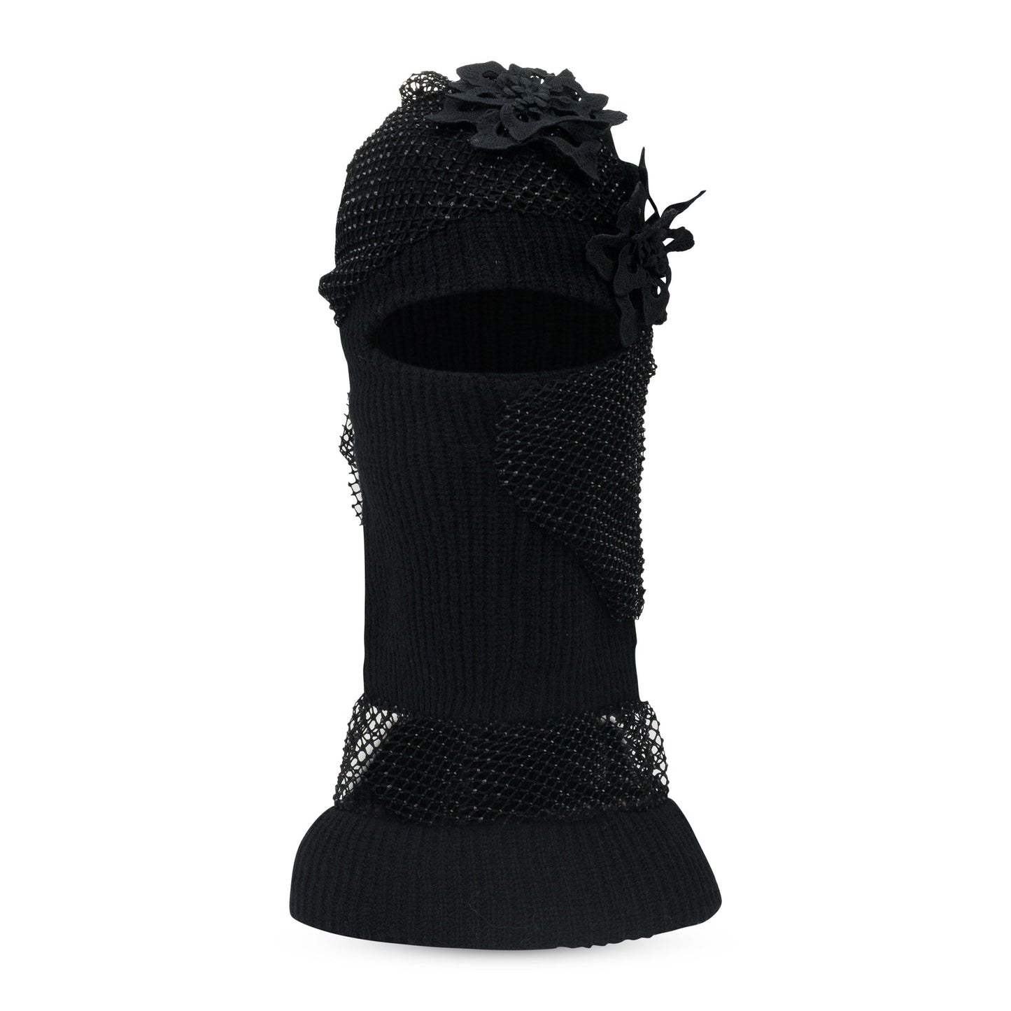 BLACK OVERLAY FACE MASK BASEBALL CAP