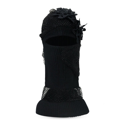 BLACK OVERLAY FACE MASK BASEBALL CAP