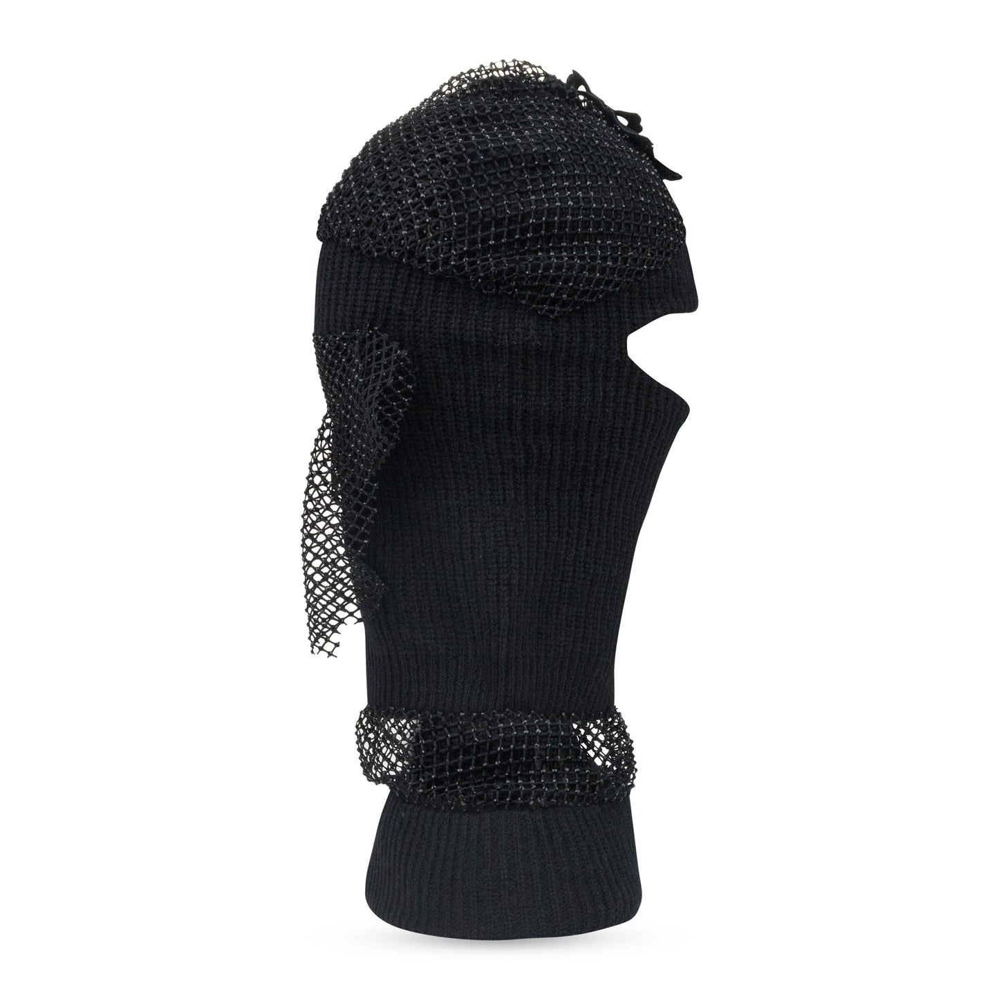 BLACK OVERLAY FACE MASK BASEBALL CAP