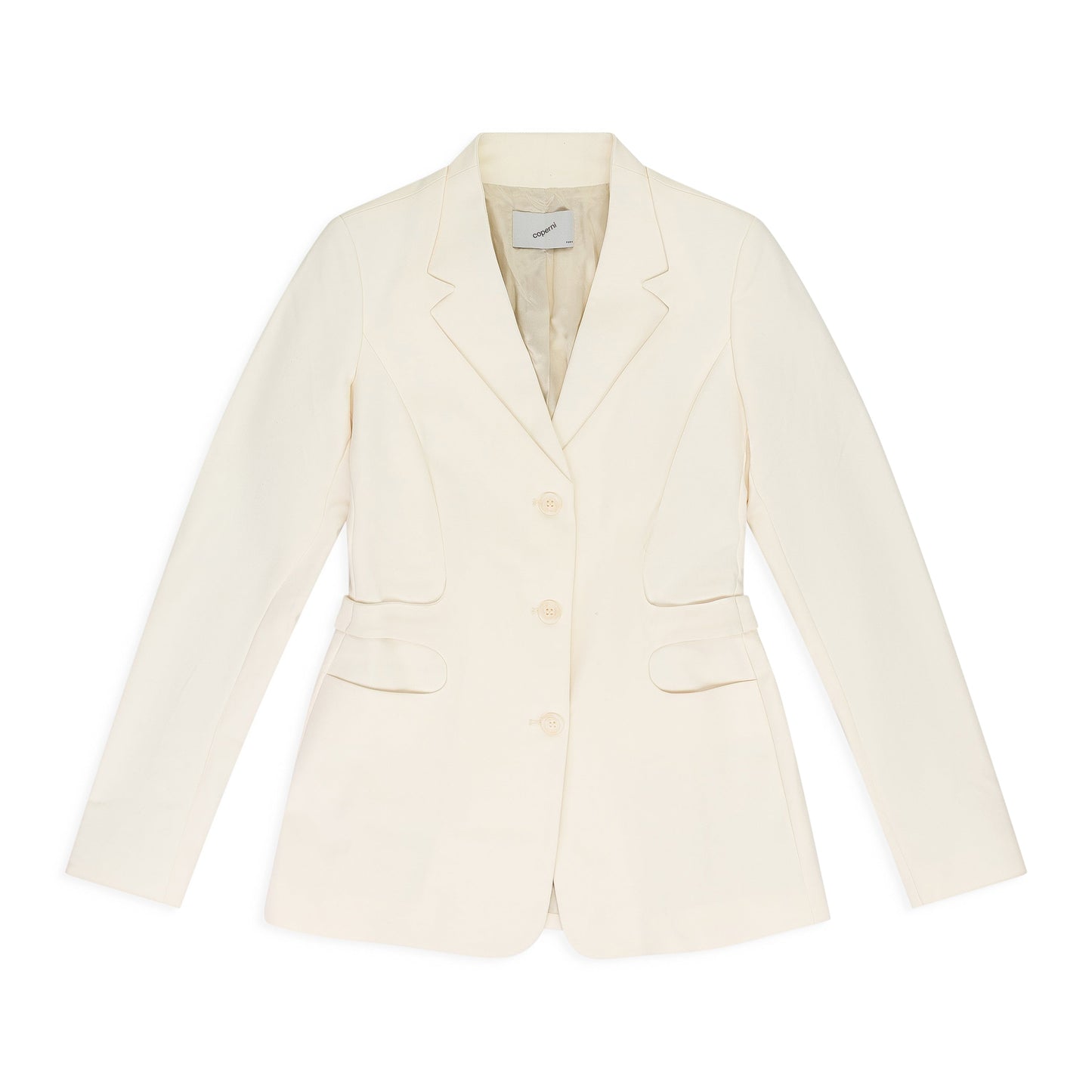TROMPE LOEIL BELTED TAILORED BLAZER