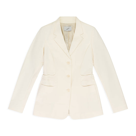 TROMPE LOEIL BELTED TAILORED BLAZER