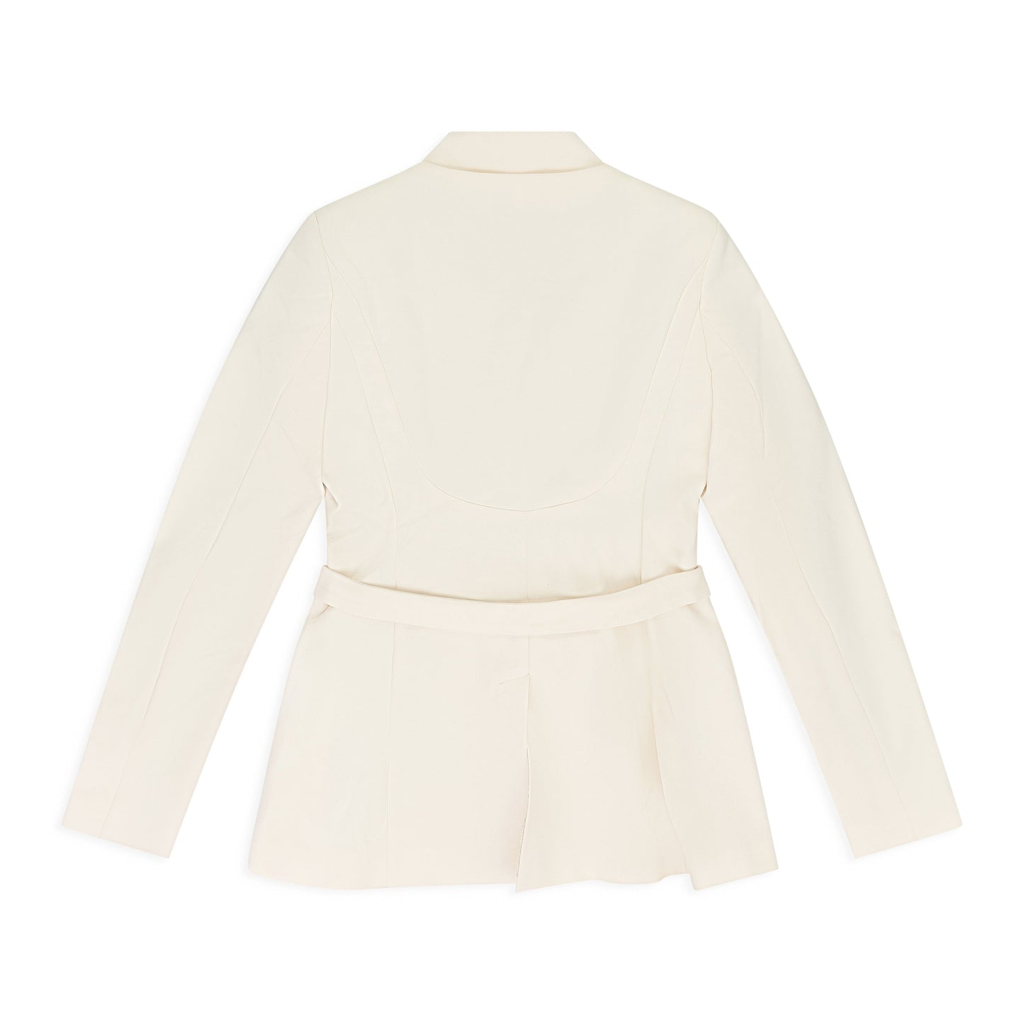 TROMPE LOEIL BELTED TAILORED BLAZER