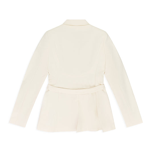 TROMPE LOEIL BELTED TAILORED BLAZER