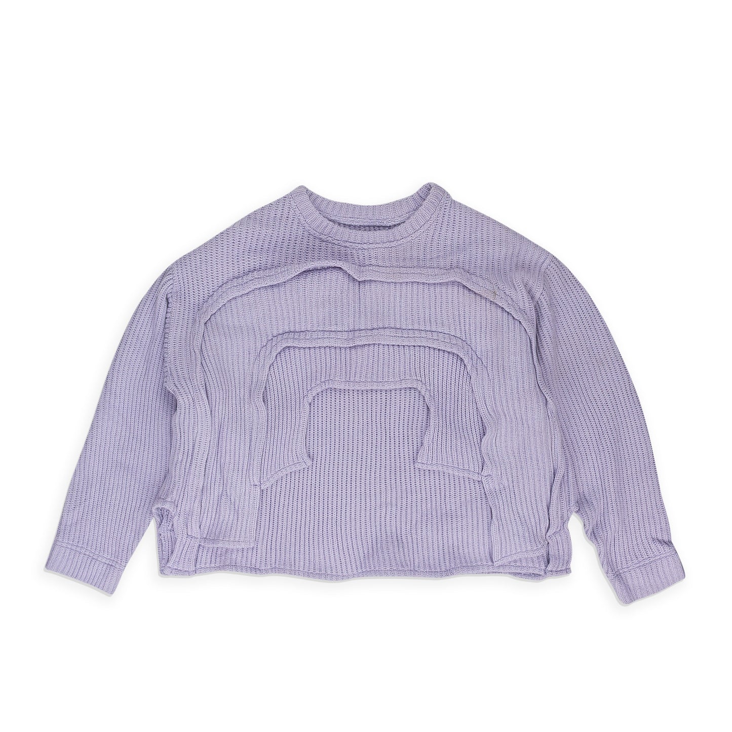 PURPLE ARC WOVEN SWEATER