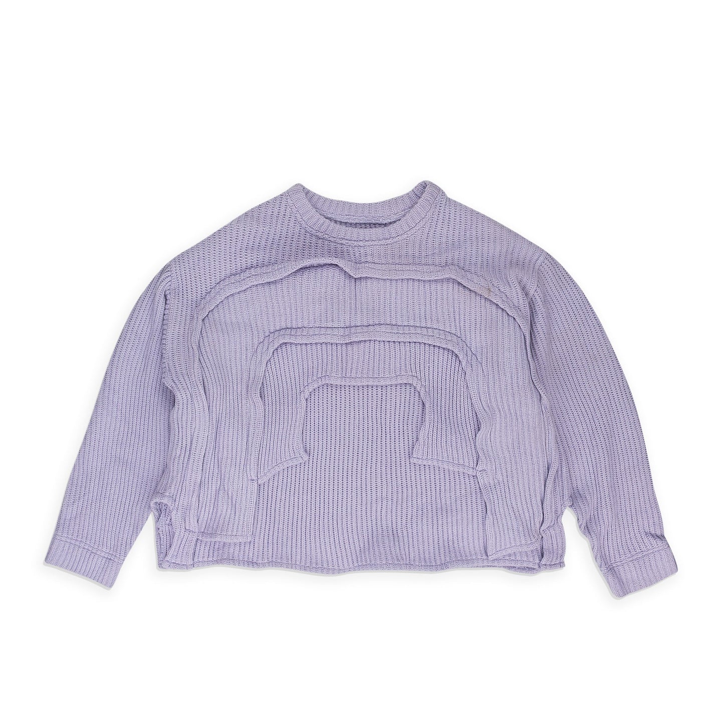 PURPLE ARC WOVEN SWEATER