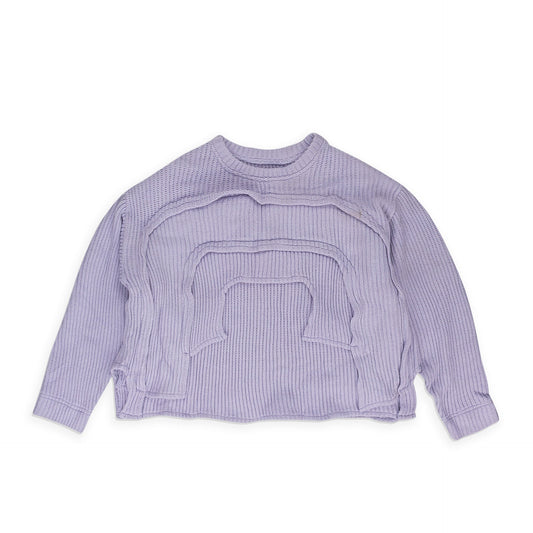 PURPLE ARC WOVEN SWEATER