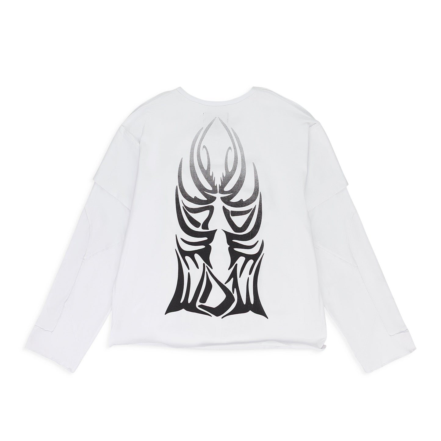 WHITE WINGED GRADIENT LONG SLEEVE T-SHIRT
