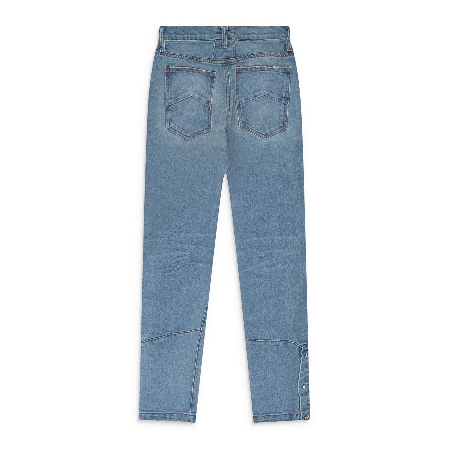 BLUE SNAP DENIM STRAIGHT-FIT JEANS