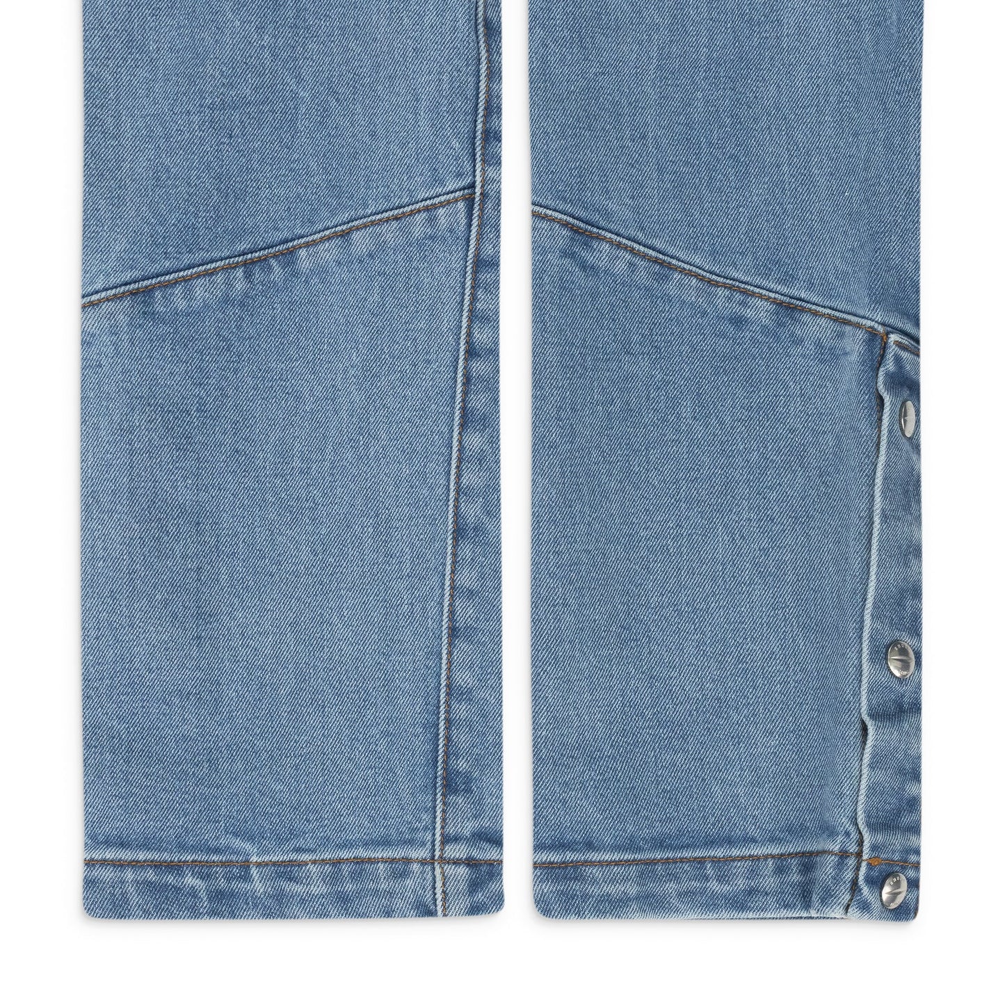 BLUE SNAP DENIM STRAIGHT-FIT JEANS