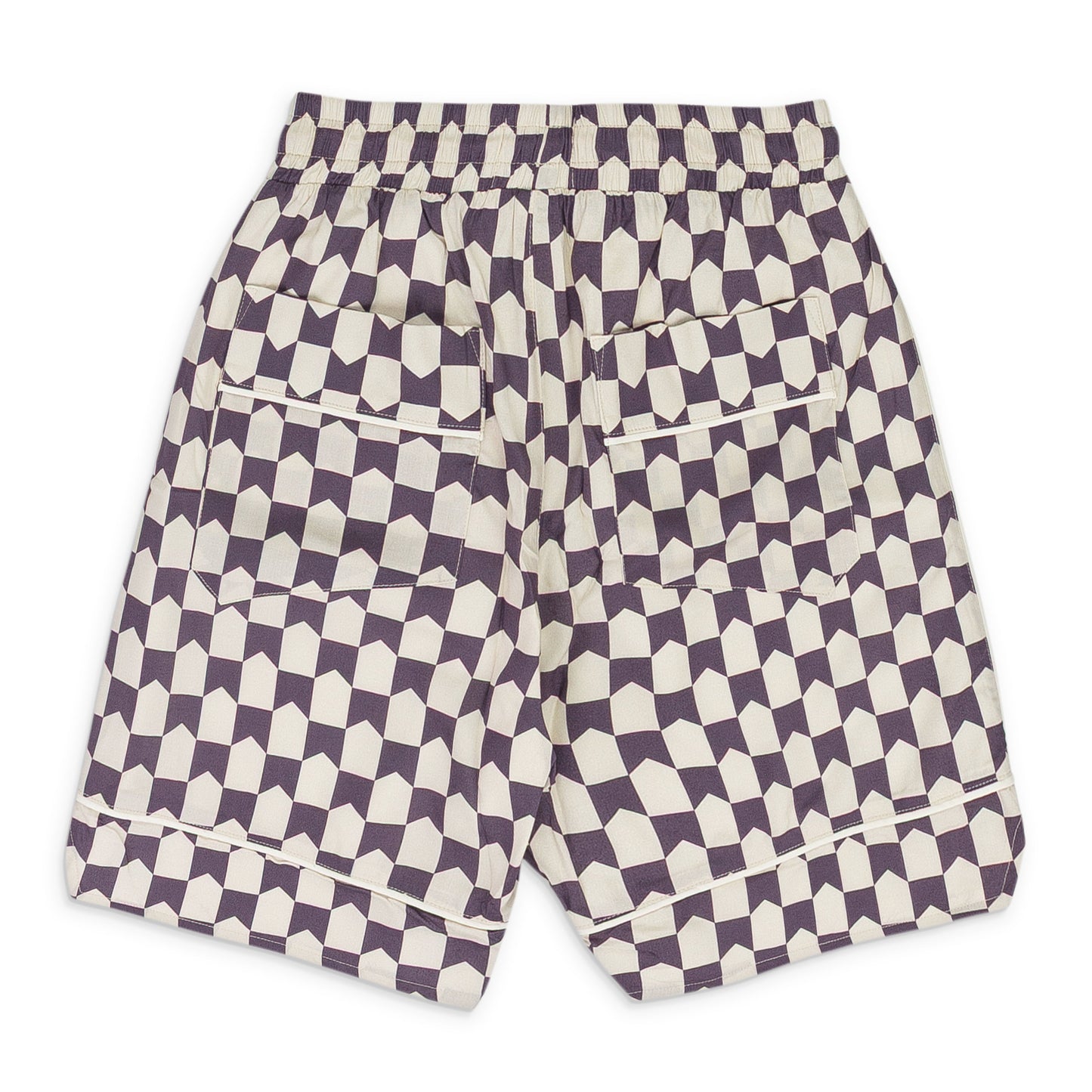 WHITE CHECKERED PJ SHORTS
