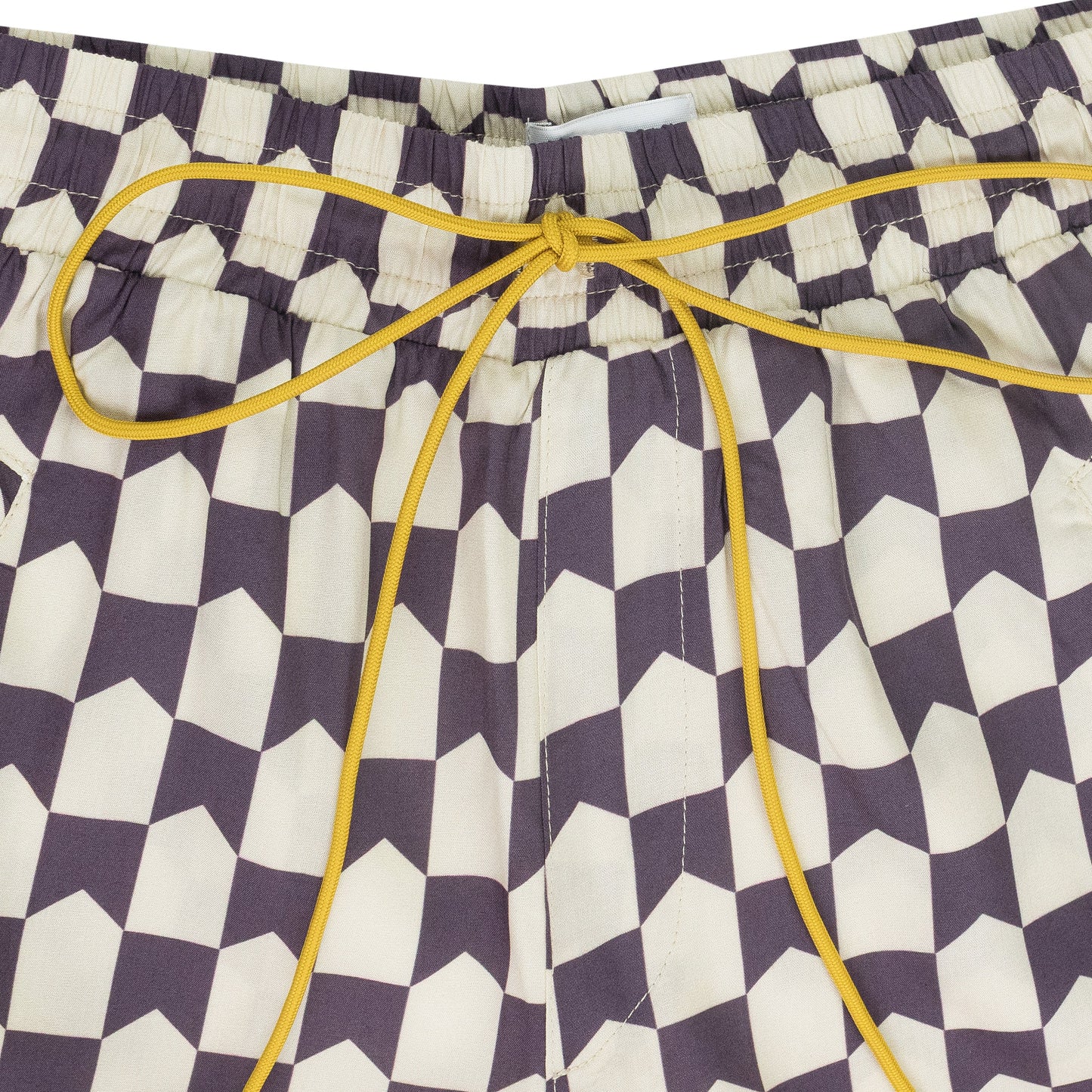 WHITE CHECKERED PJ SHORTS