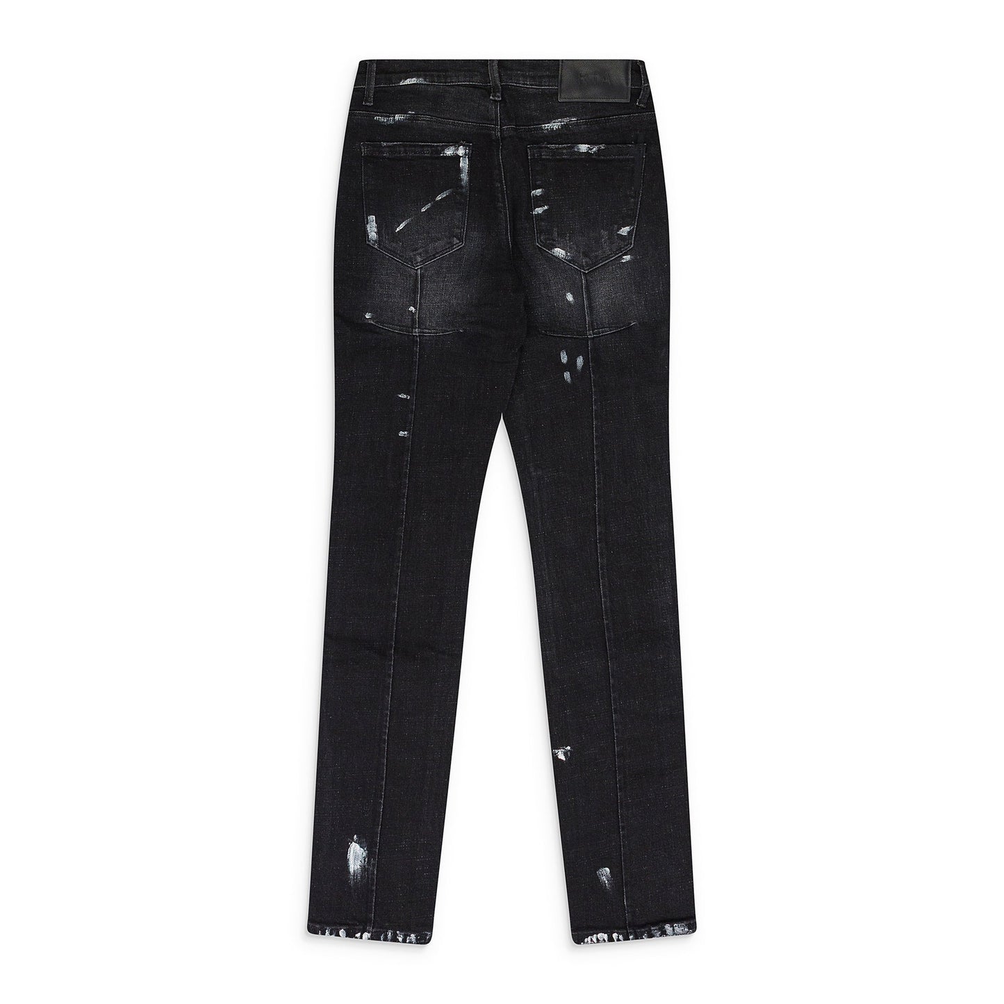 BLACK CLAYTON DISTRESSED PAINT SKINNY JEANS