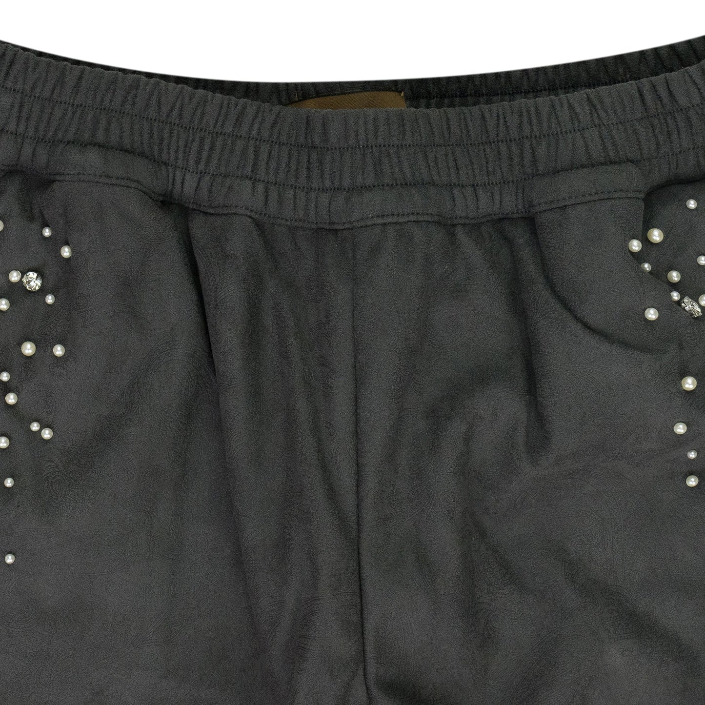 Black Cashew Blossom Pearl Sweatpants