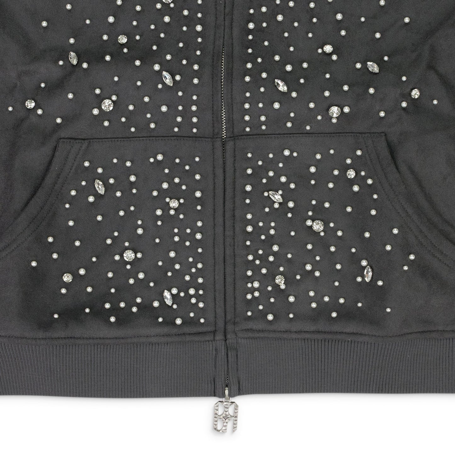 BLACK CASHEW BLOSSOM PEARL HOODIE