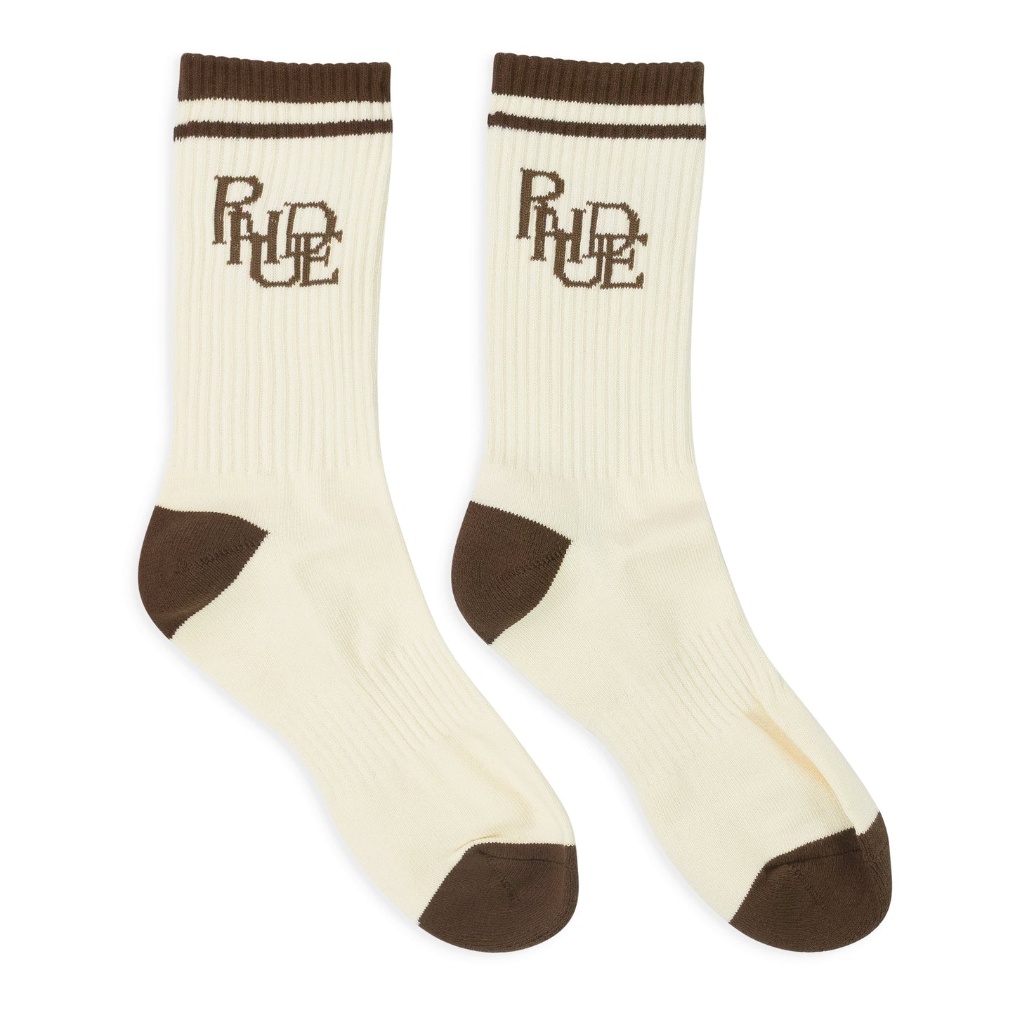 BROWN SCRIBBLE LOGO SOCKS