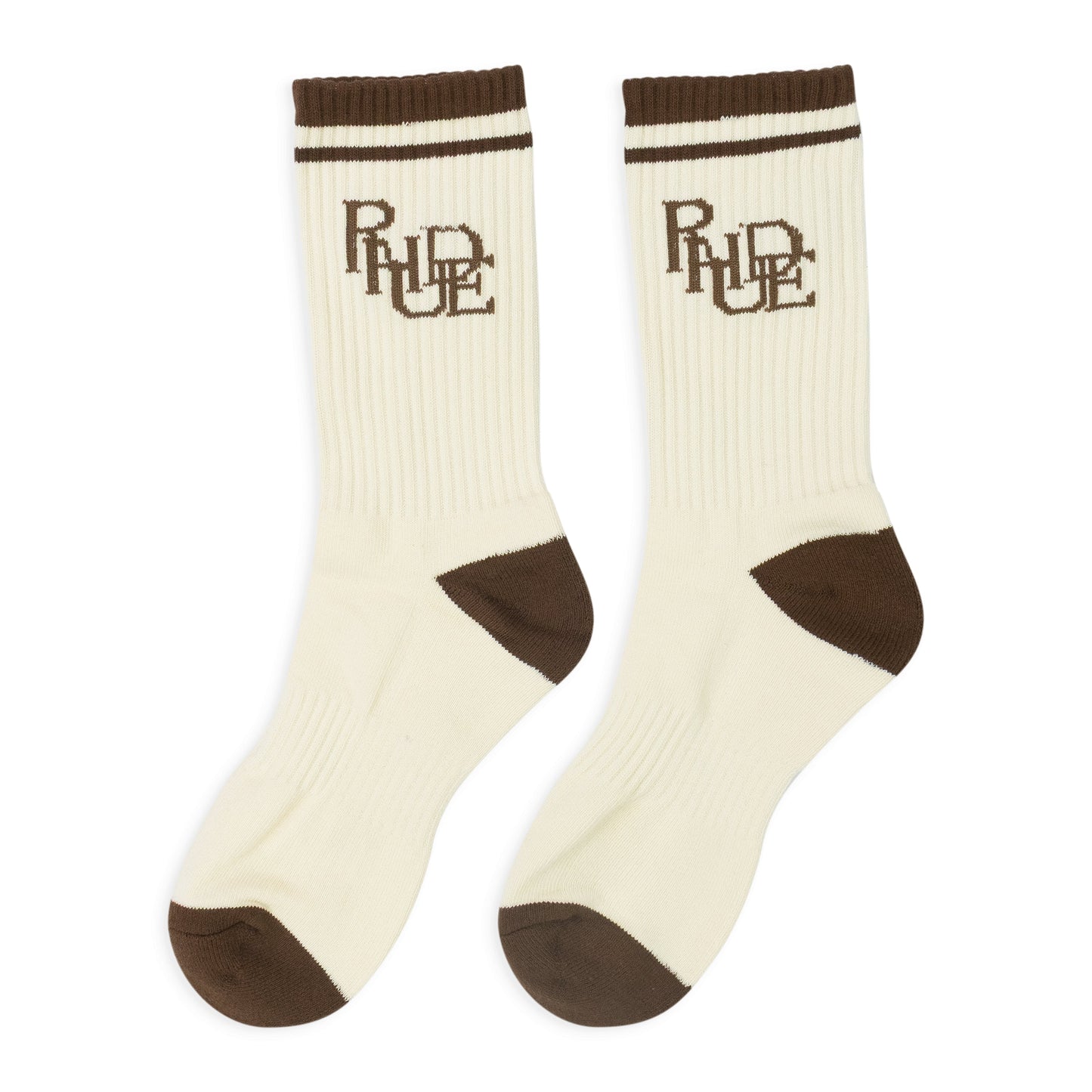 BROWN SCRIBBLE LOGO SOCKS