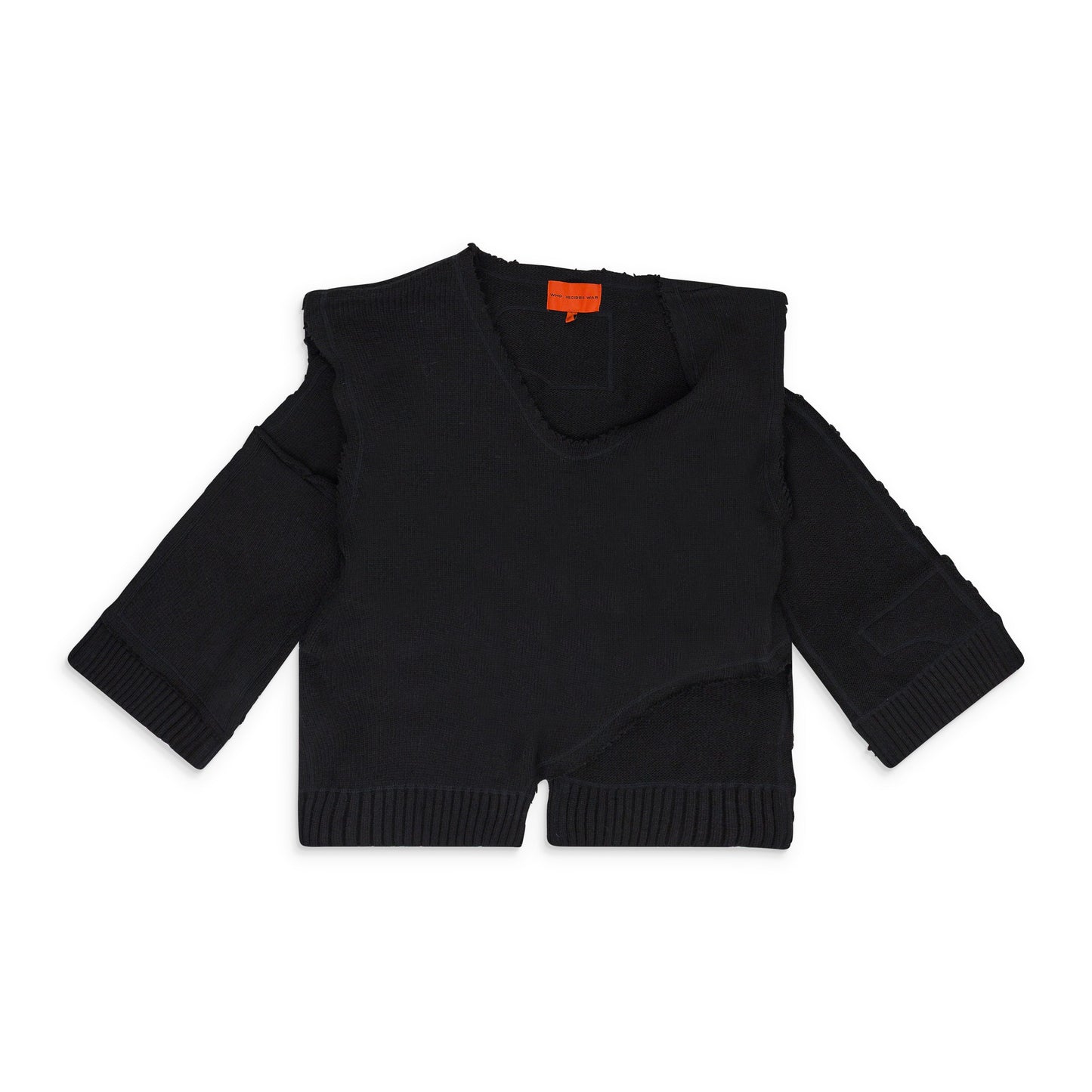 Black Unadorned Sweater Vest