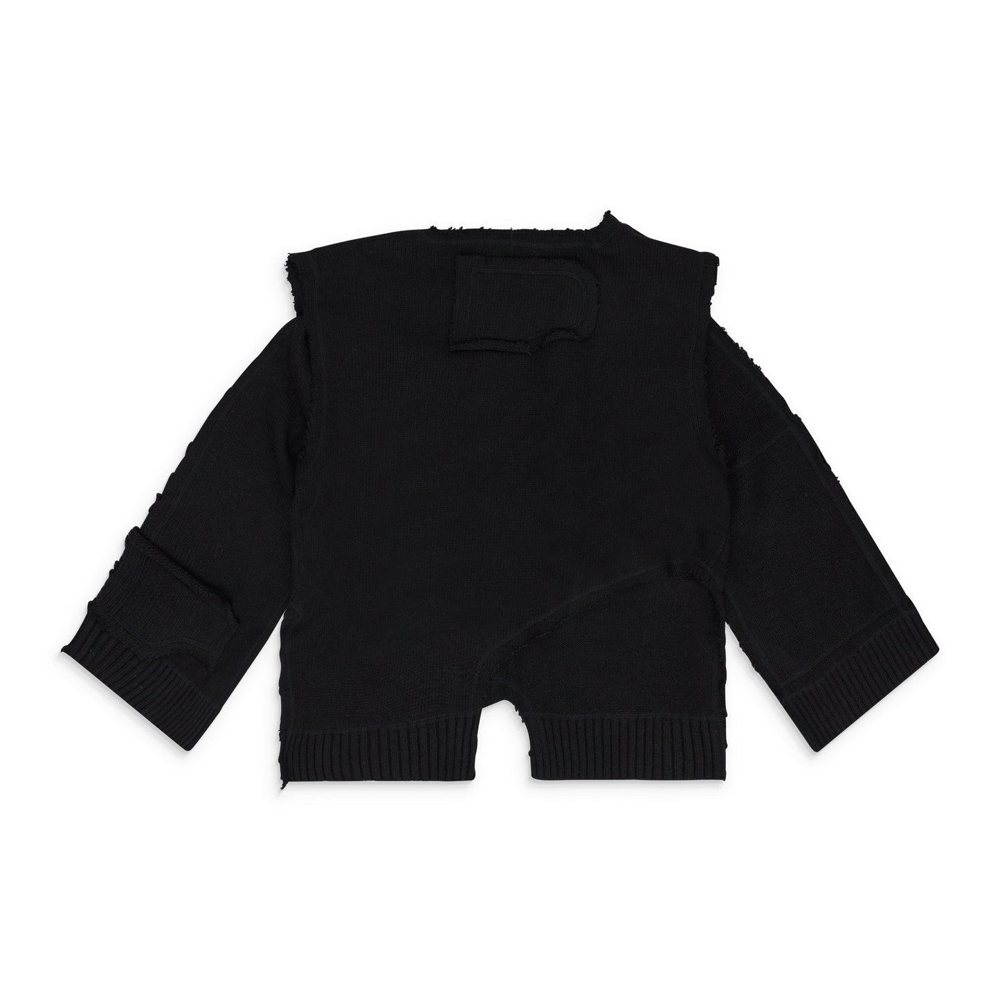 Black Unadorned Sweater Vest