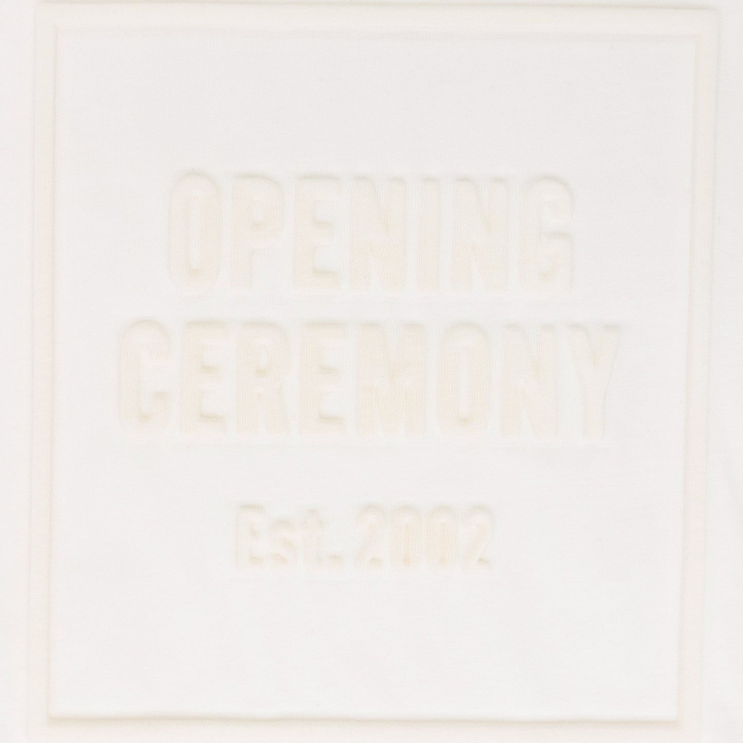 Cream Embossed Box Logo T-shirt