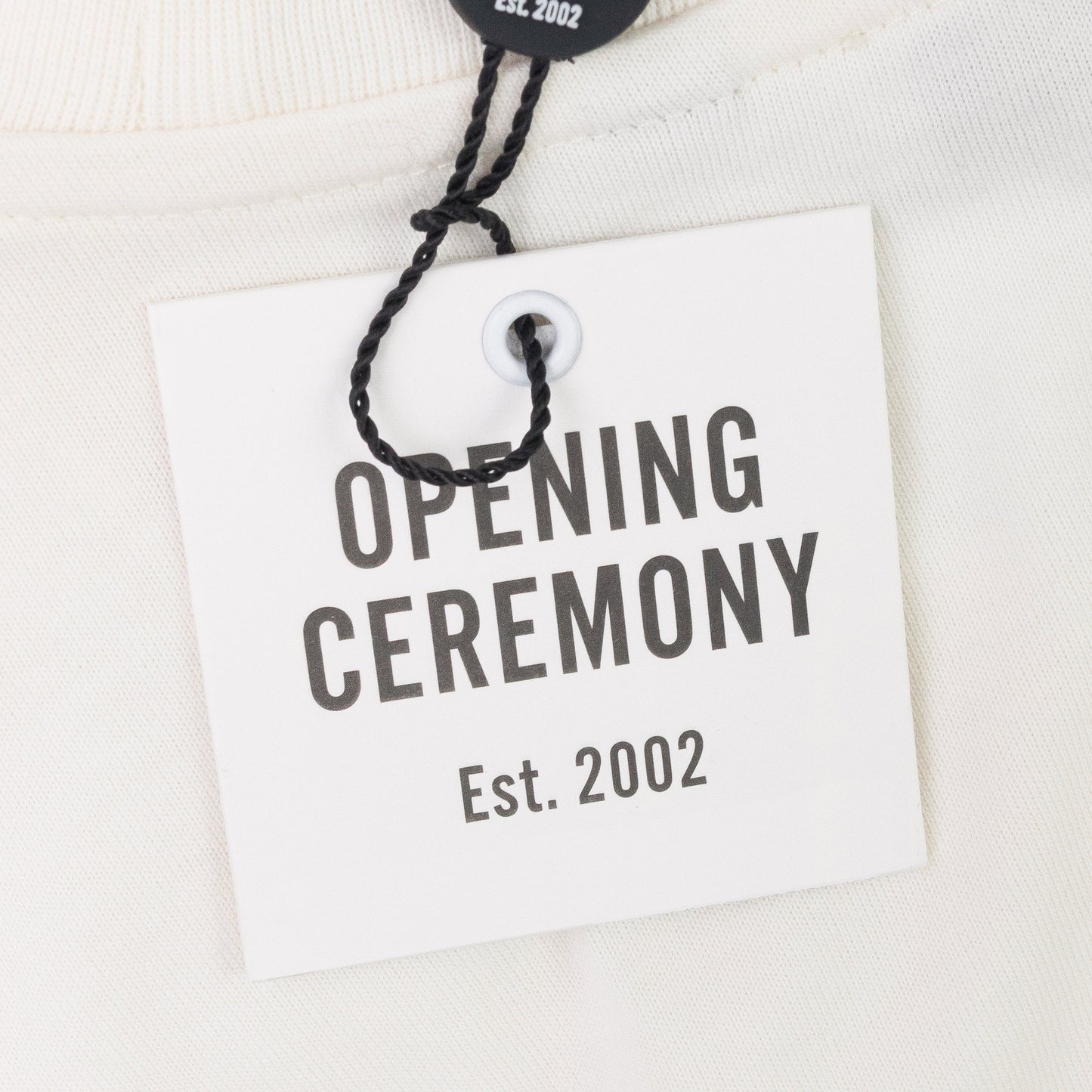 Cream Embossed Box Logo T-shirt