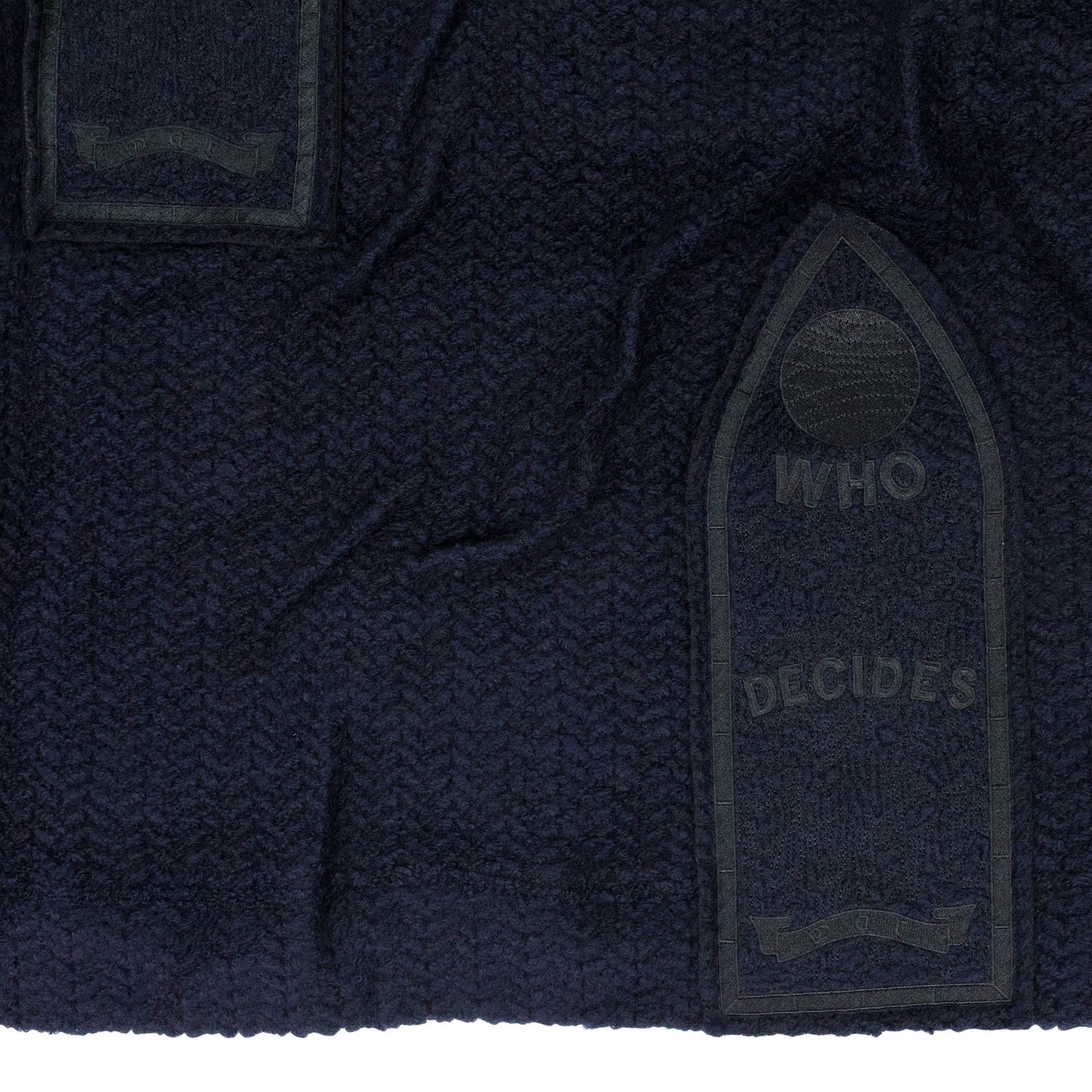 Black Gathered Collegiate Pullover Sweater