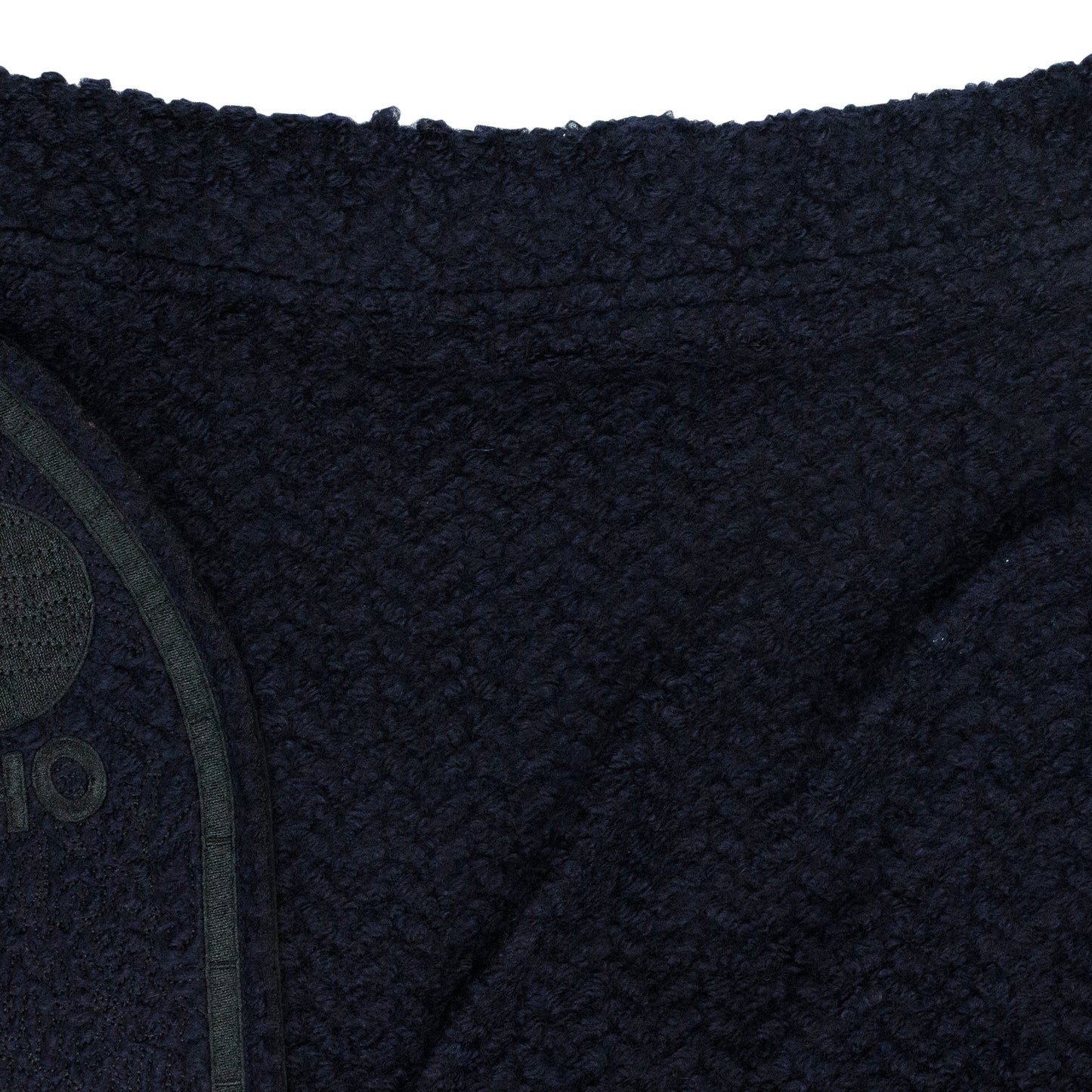 Black Gathered Collegiate Pullover Sweater