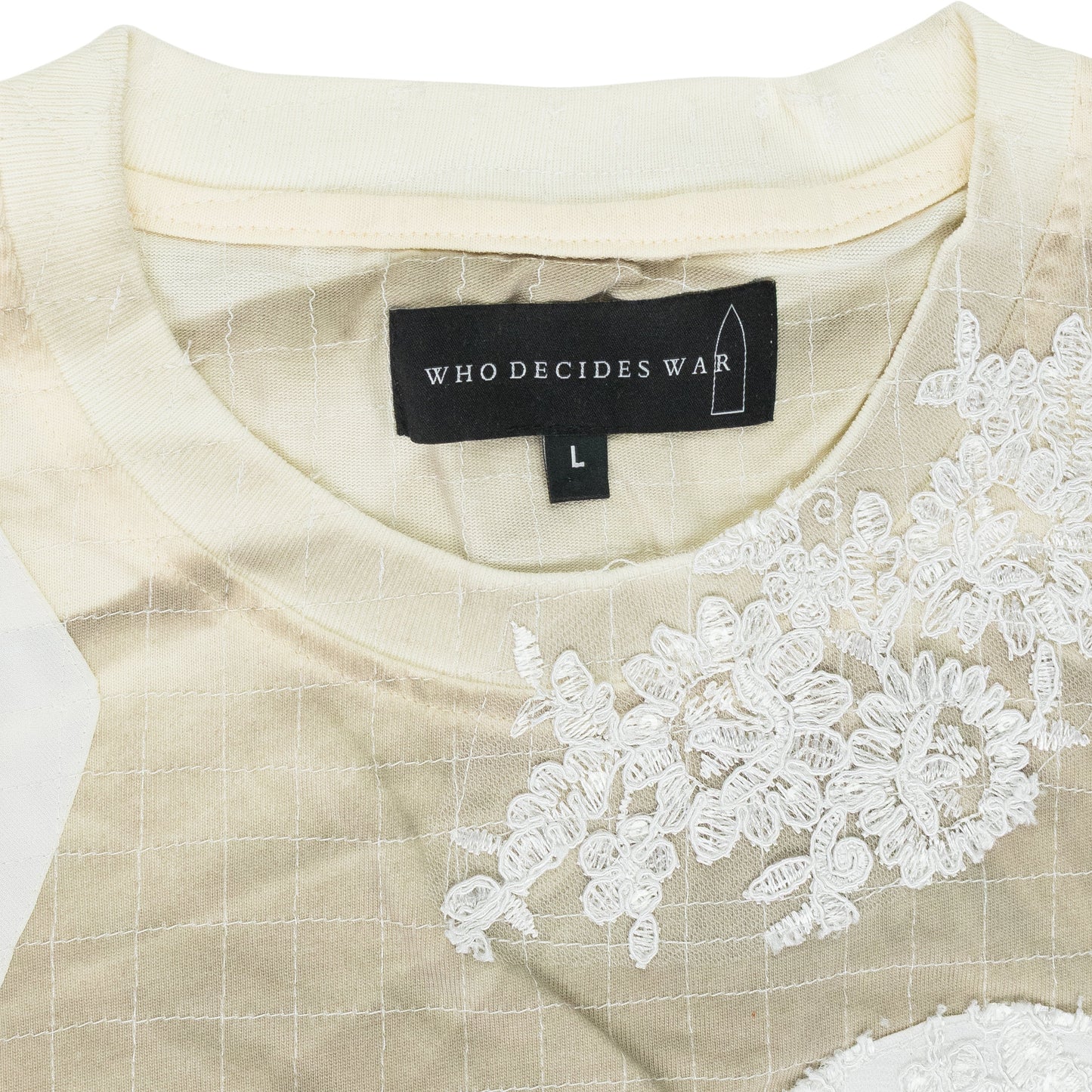 Cream Location Grid T-Shirt