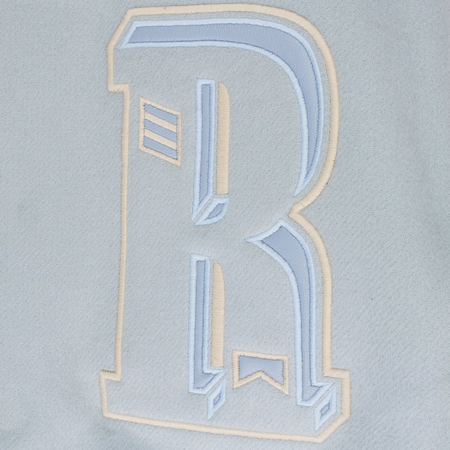 Mint Wool Lightning Varsity Jacket
