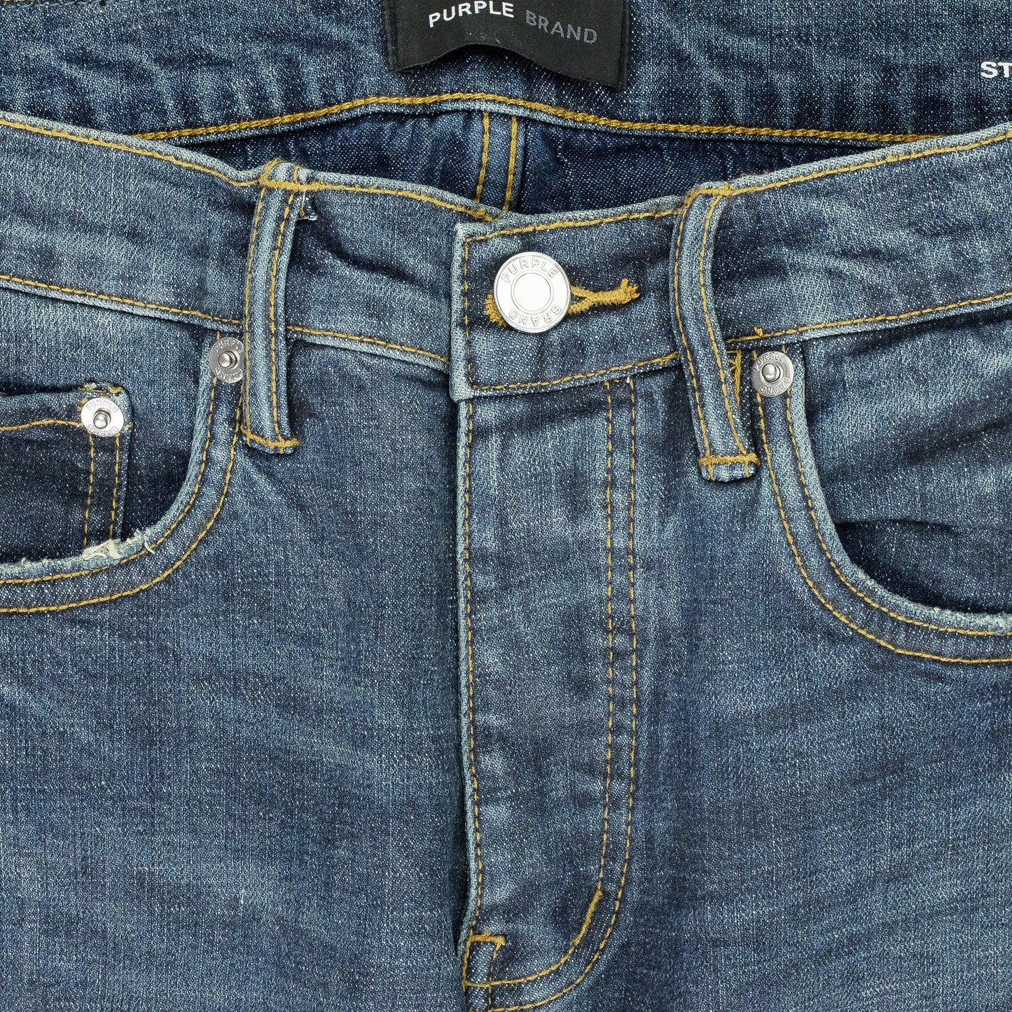 Blue Skinny Vintage Coated Denim