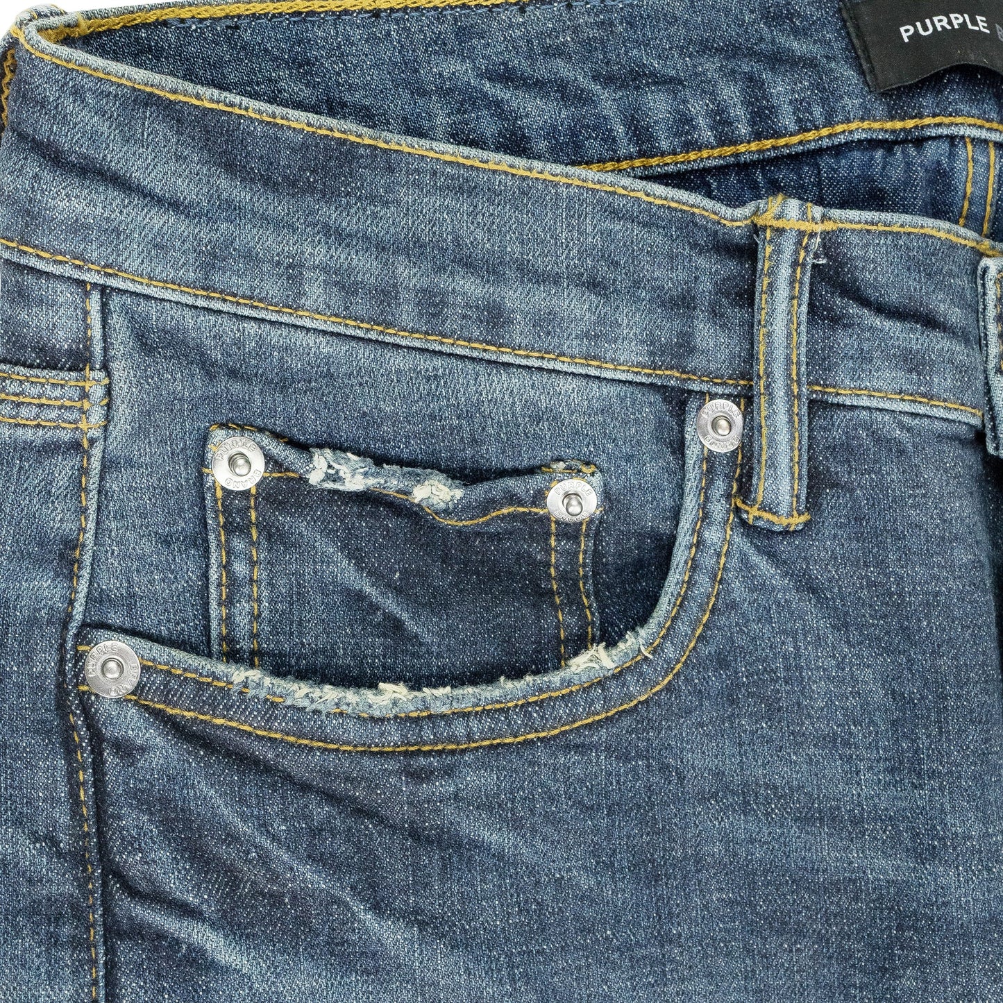 Blue Skinny Vintage Coated Denim
