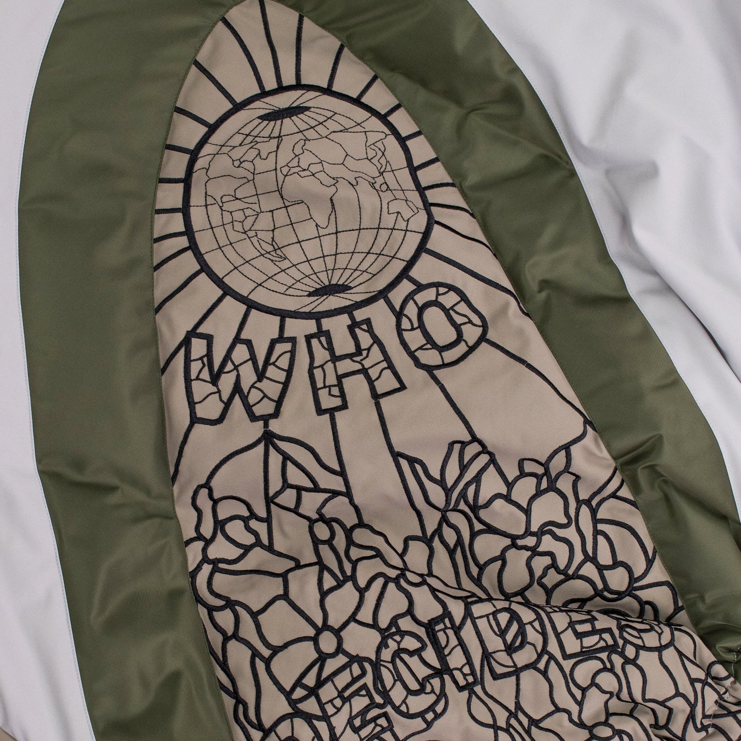 MULTI DIAGONAL GLASS PUFFER JACKET