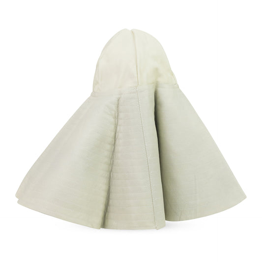 WHITE LEATHER SUNHAT BASEBALL CAP