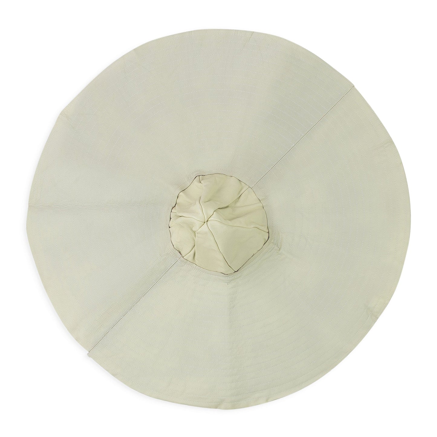 WHITE LEATHER SUNHAT BASEBALL CAP