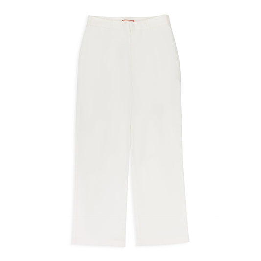 White Full Leg Trouser