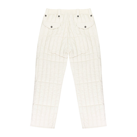 WHITE WOOLRICH FILLED PANTS