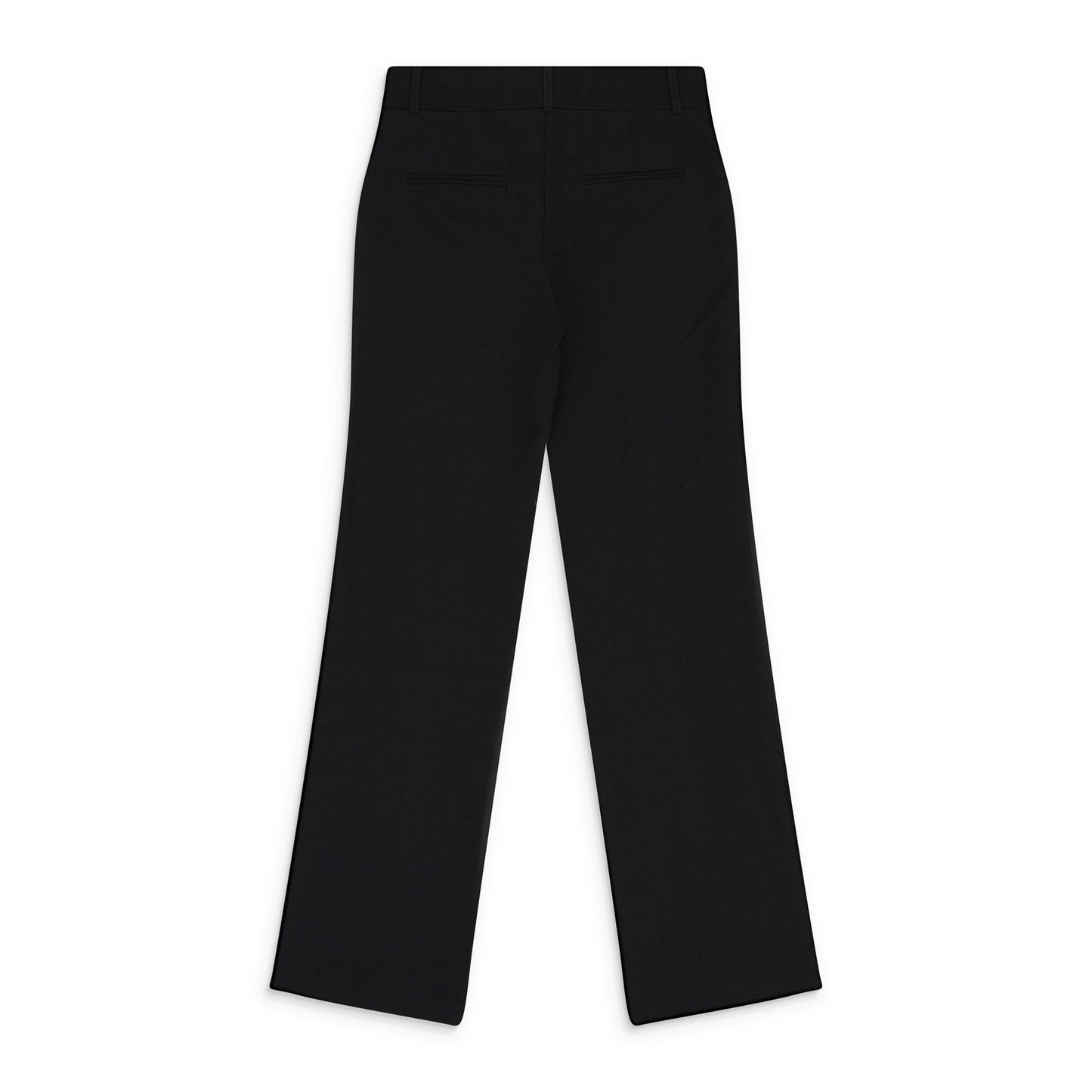 BLACK BOOT CUT WIDE-LEG PANTS