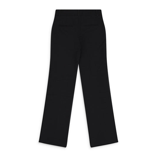 BLACK BOOT CUT WIDE-LEG PANTS