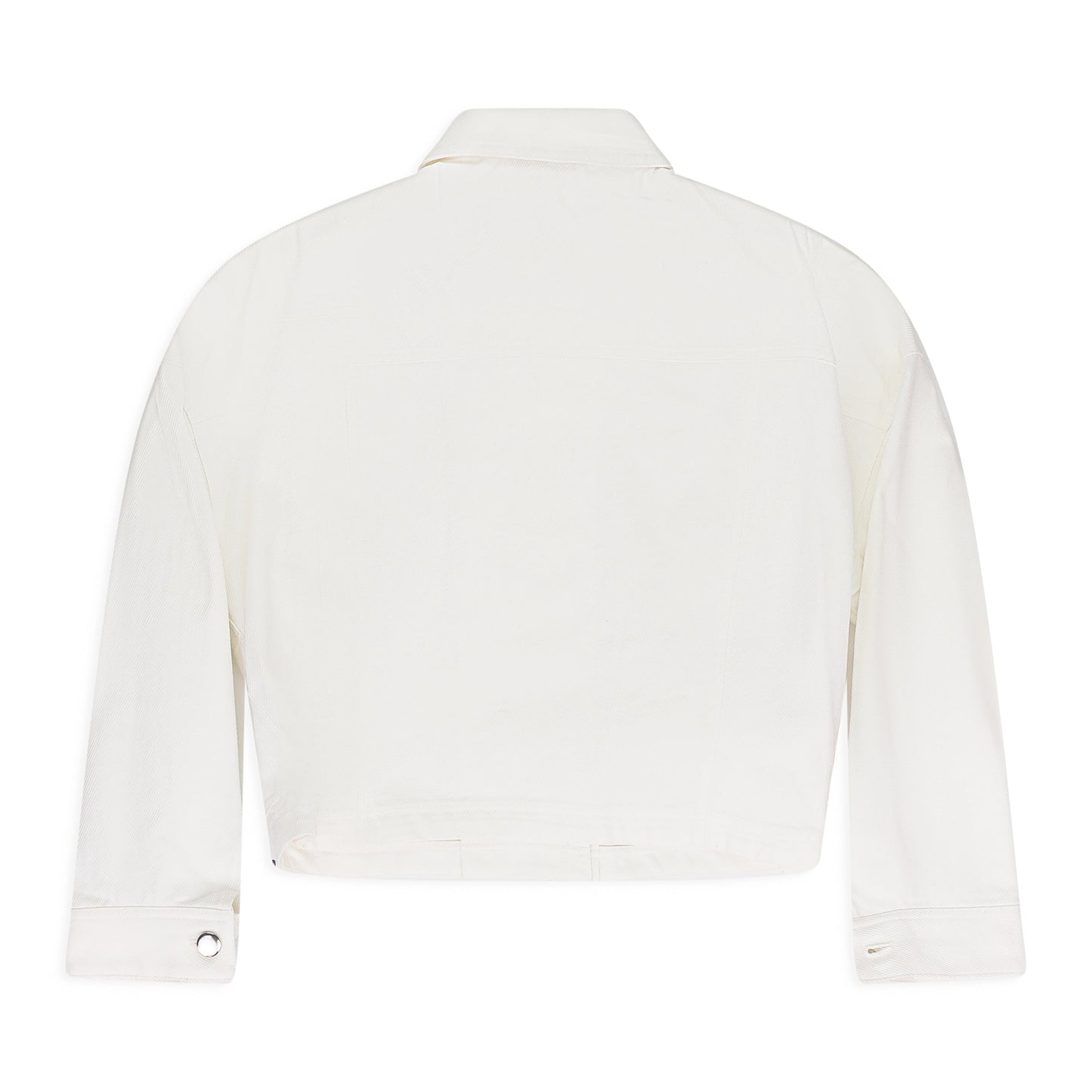 White Snap Boxy Jacket