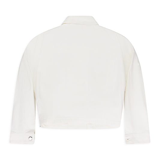 White Snap Boxy Jacket