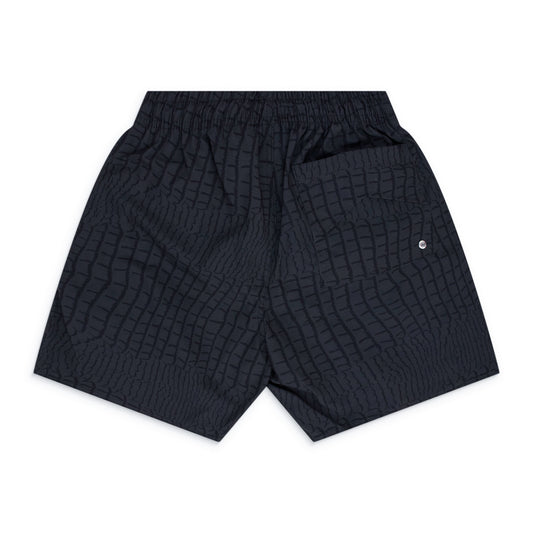 Black Croc Swim Trunk