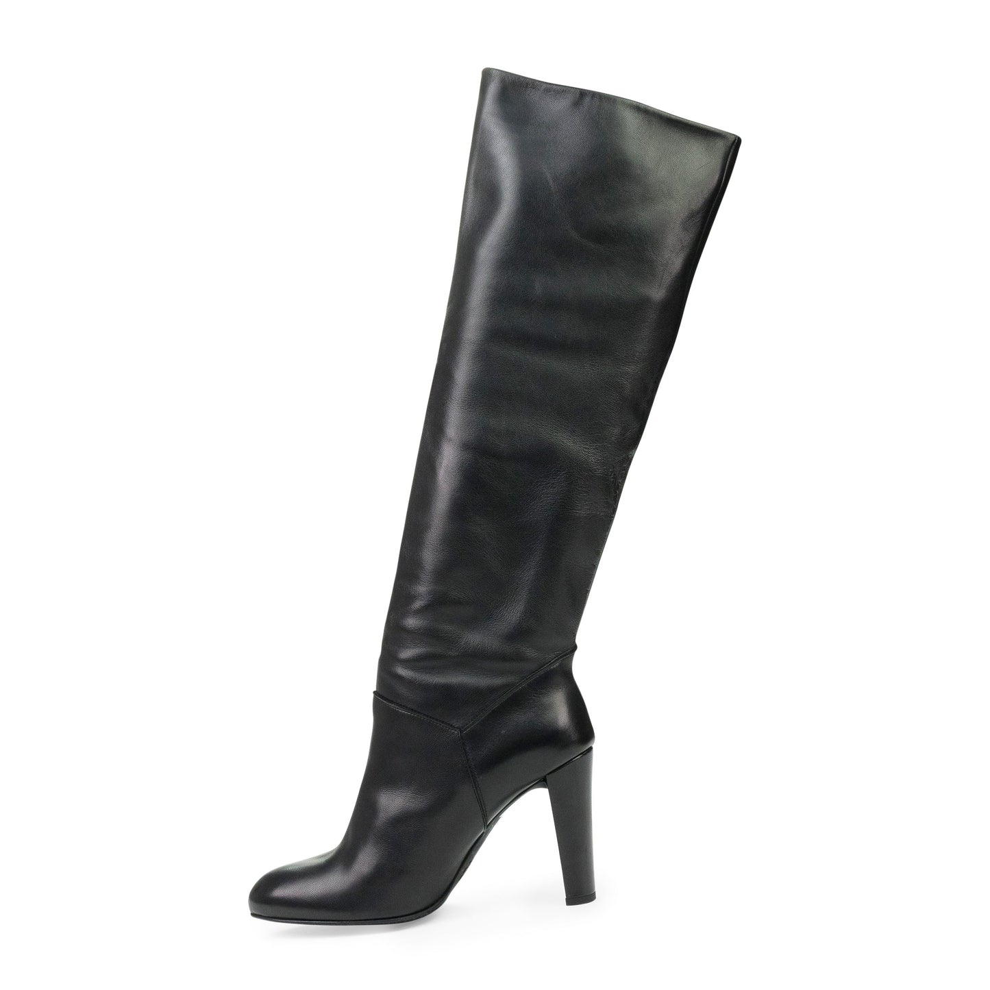 BLACK MONIQUE KNEE-HIGH BOOTS