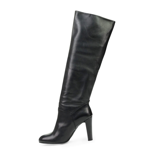 BLACK MONIQUE KNEE-HIGH BOOTS