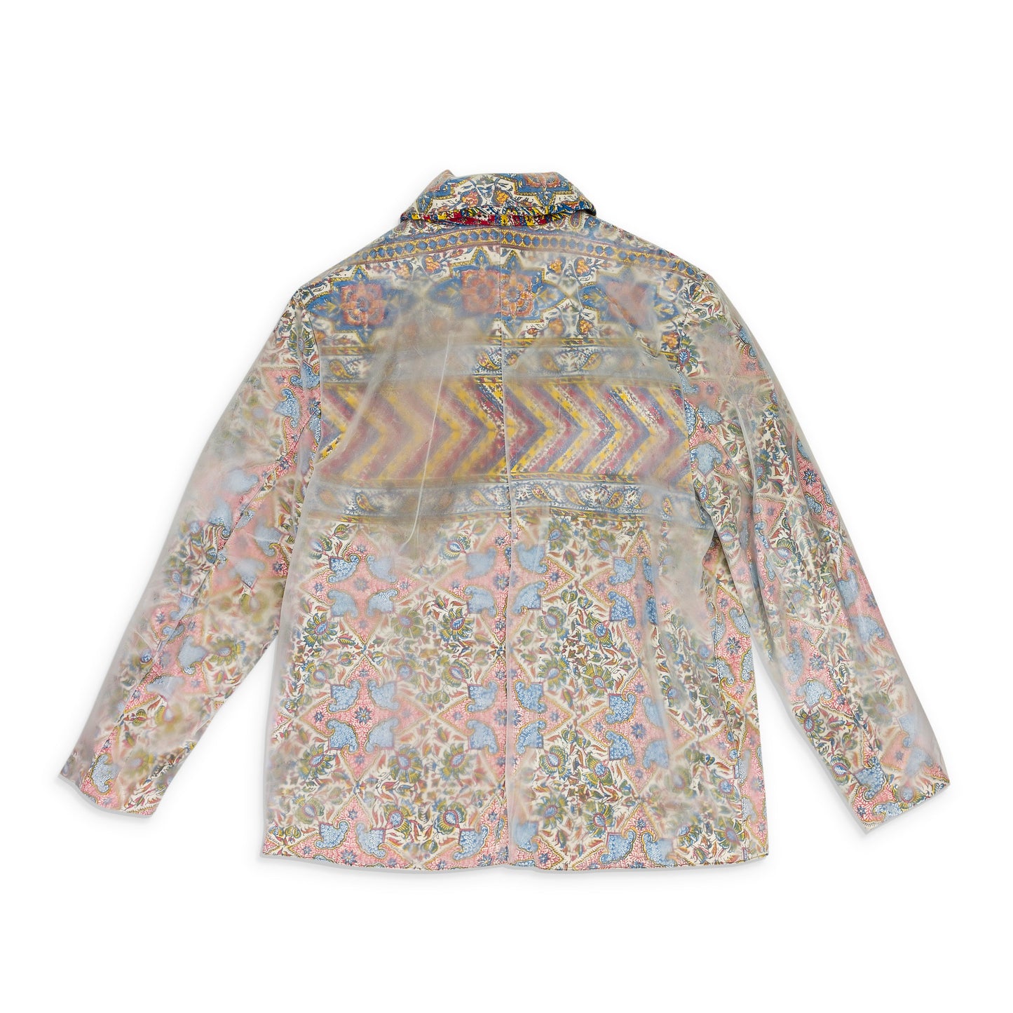 MULTICOLOR IRANIAN PRINT PVC PUFFER JACKET