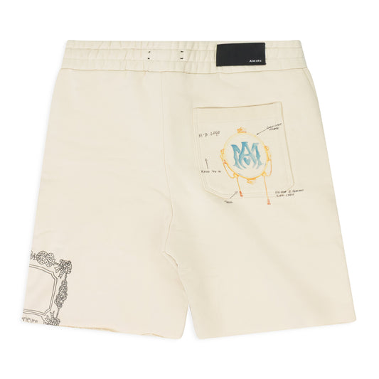 Almond Zig Zag Sketch Sweatshorts