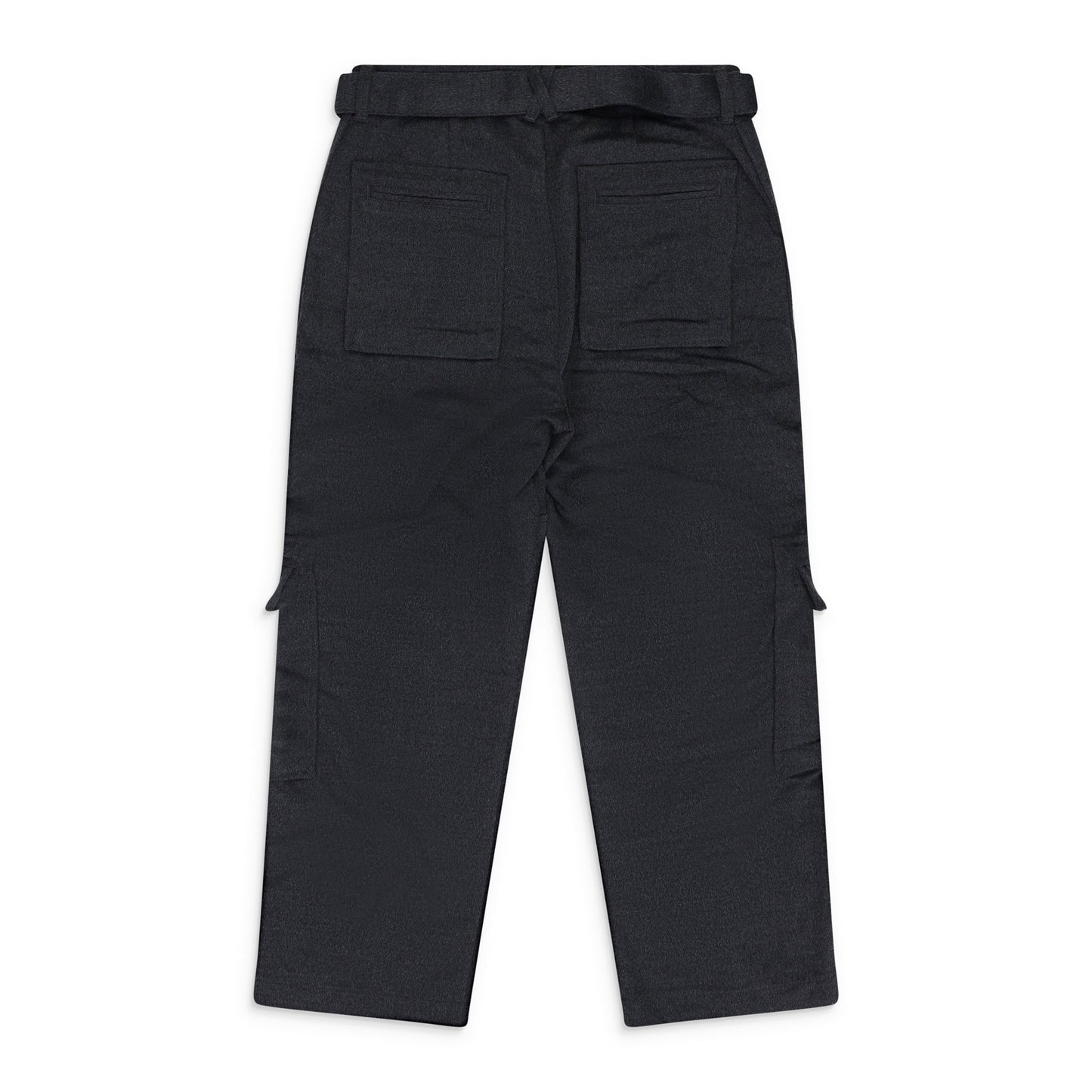 Grey Wool Tie Knot Pant