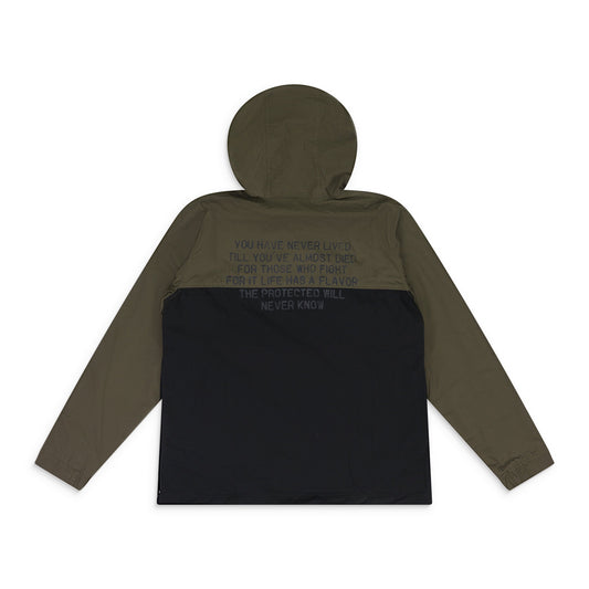 GREEN HALF ZIP ANORAK