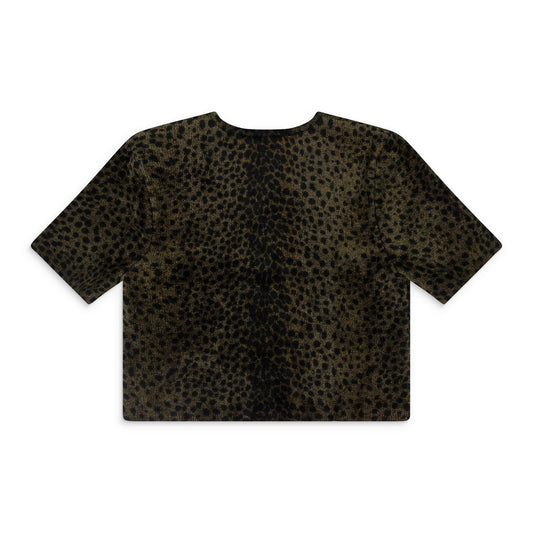 BLACK/GOLD CROP T-SHIRT