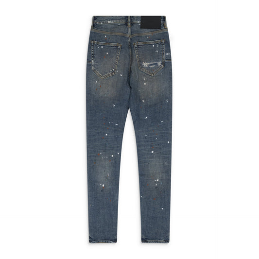 Indigo Paint Splatter P001 Jeans