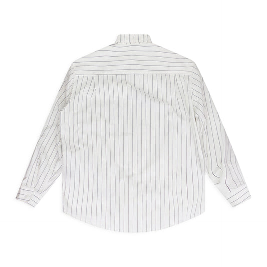White Baseball Pinstripe Shirt